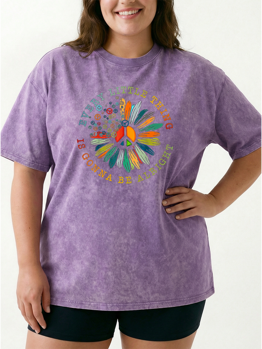Vintage Peace Sign Washed T-Shirt
