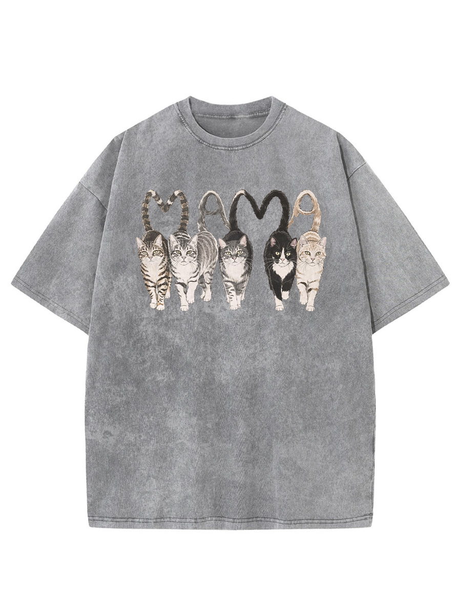 Vintage Mama Cat Washed T-Shirt