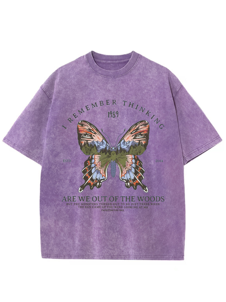 Vintage Butterfly Forest Washed T-Shirt