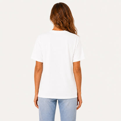 Stitched Cozy Craft Garden Print Crew Neck Cotton Tee