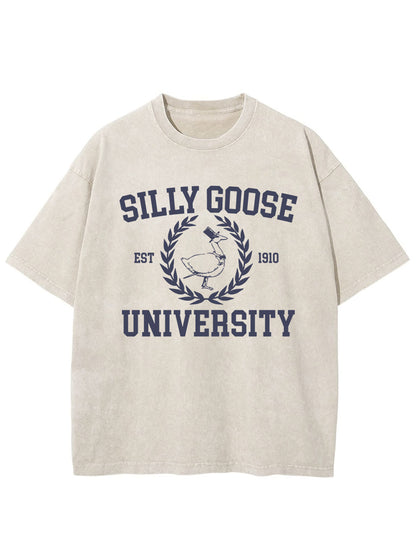 Vintage Goose University Crewneck Washed T-Shirt