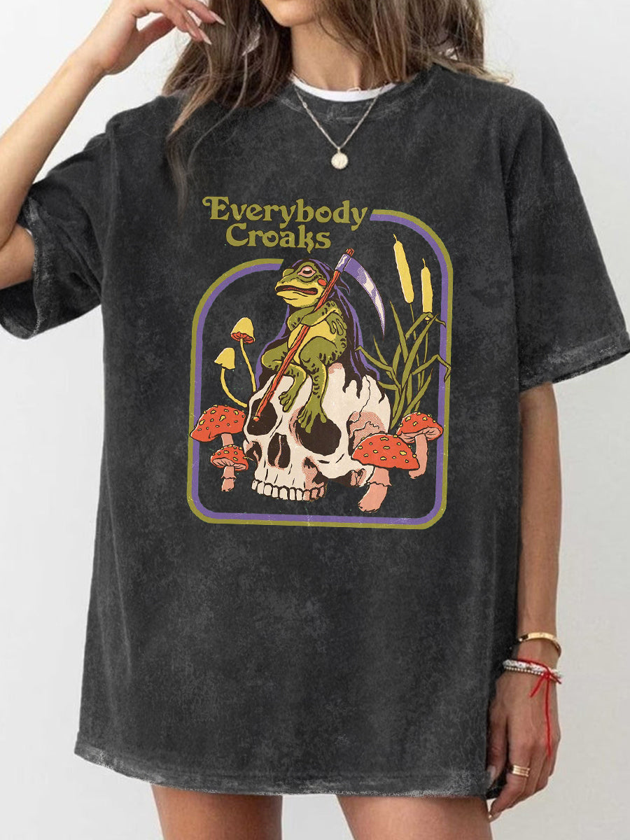 Vintage Everybodys Croaks Frog Washed T-Shirt