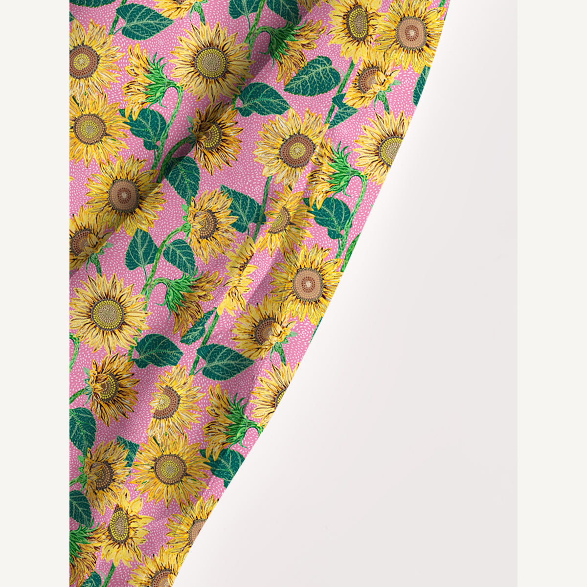 Vibrant Sunflower Floral Print Wide Straps Maxi Dress With Pockets