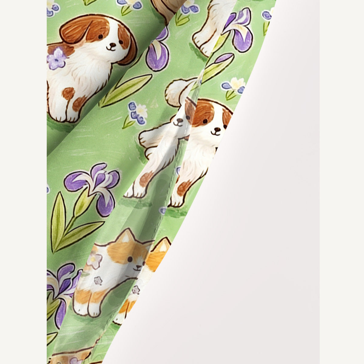 Puppy & Kitty Meadow Print Wide Straps Maxi Dress With Pockets