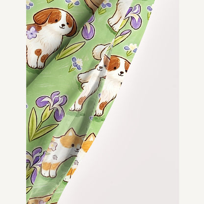 Puppy & Kitty Meadow Print Wide Straps Maxi Dress With Pockets