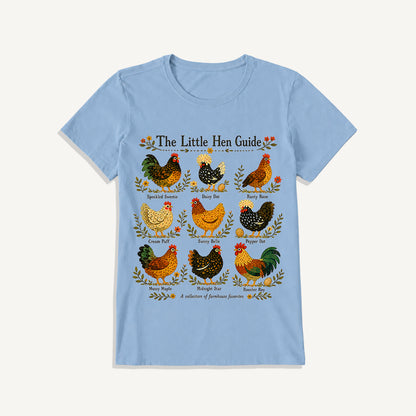 Vintage Hen Breed Guide Print Crew Neck Cotton Tee