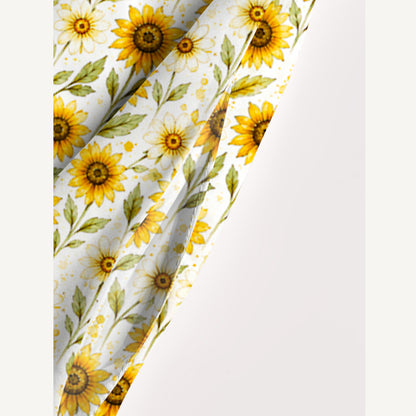 Sunflower American Flag Print Wide Straps Maxi Dress With Pockets