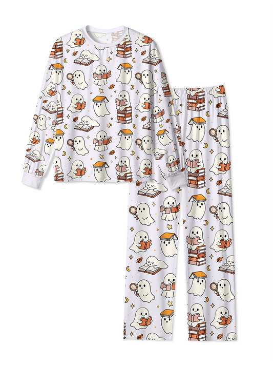 Vintage Bookish Ghost Pastel Halloween Mixed Pajamas