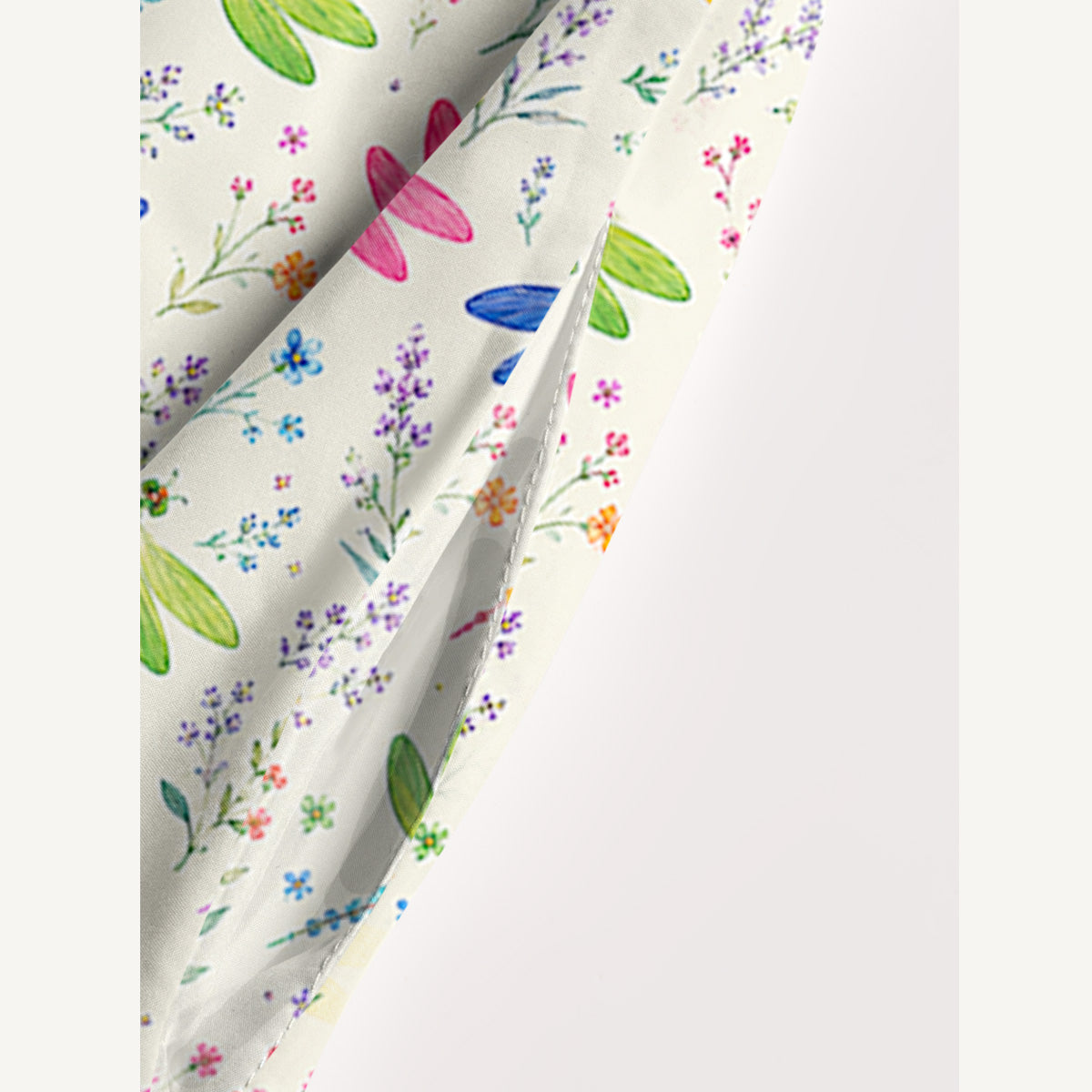 Colorful Dragonflies Print Wide Straps Maxi Dress With Pockets