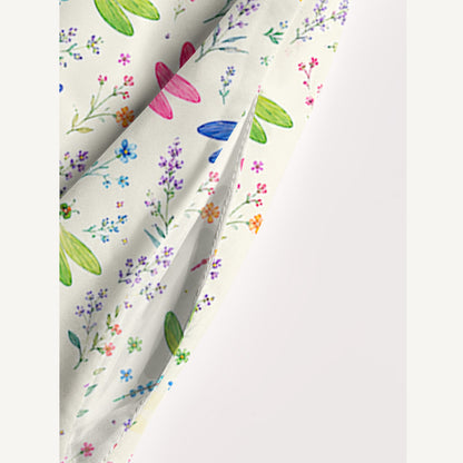 Colorful Dragonflies Print Wide Straps Maxi Dress With Pockets