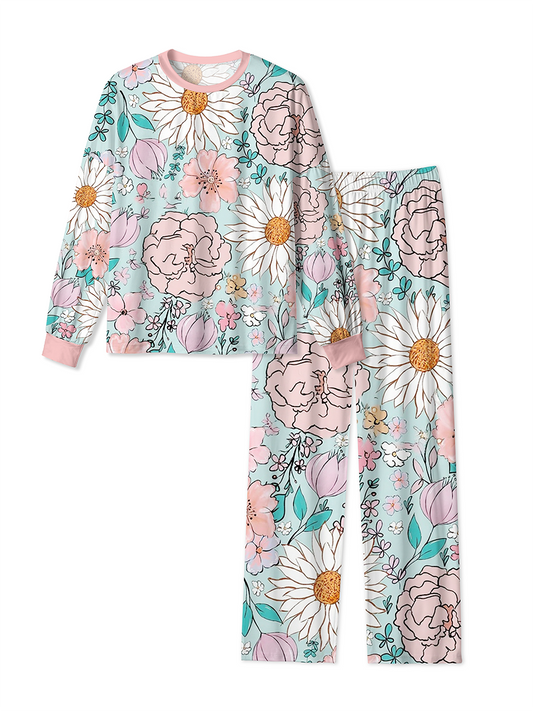 Vintage Soft Watercolor Floral Mixed Pajamas