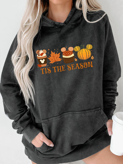 Plus Size Tis The Season Washed Hoodie