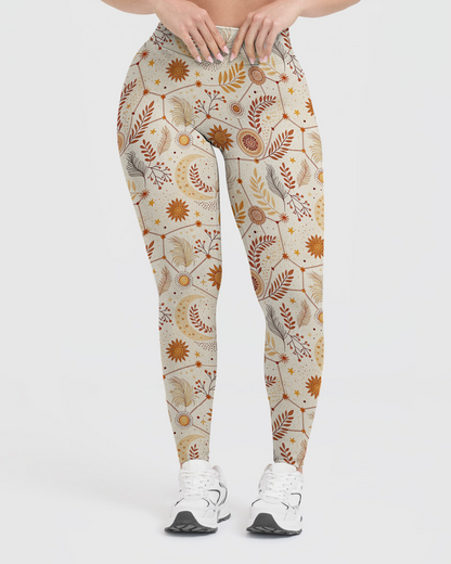 Vintage Sky Plants Leggings