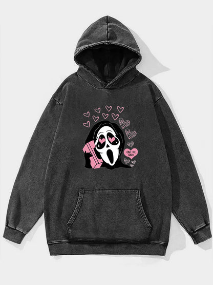 Plus Size Call Me Back Washed Hoodie