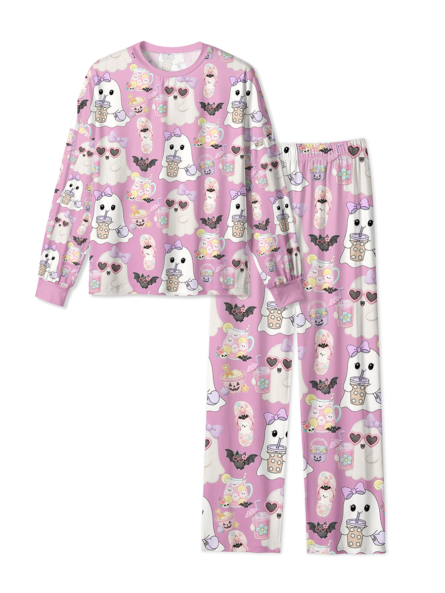 Vintage Coquette Bow Summer Ghost Drink Mixed Pajamas