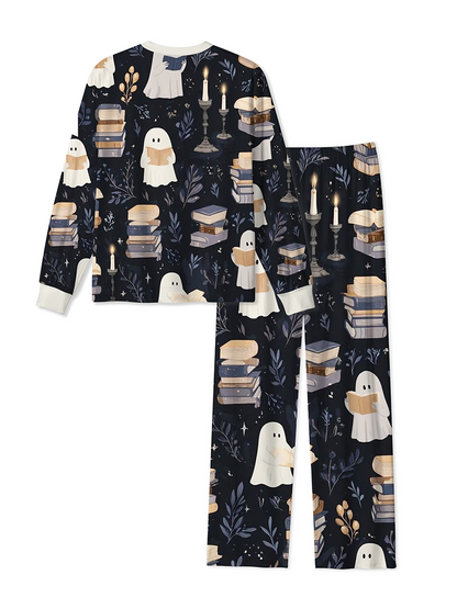 Vintage Dark Academia Reading Ghost Book Mixed Pajamas