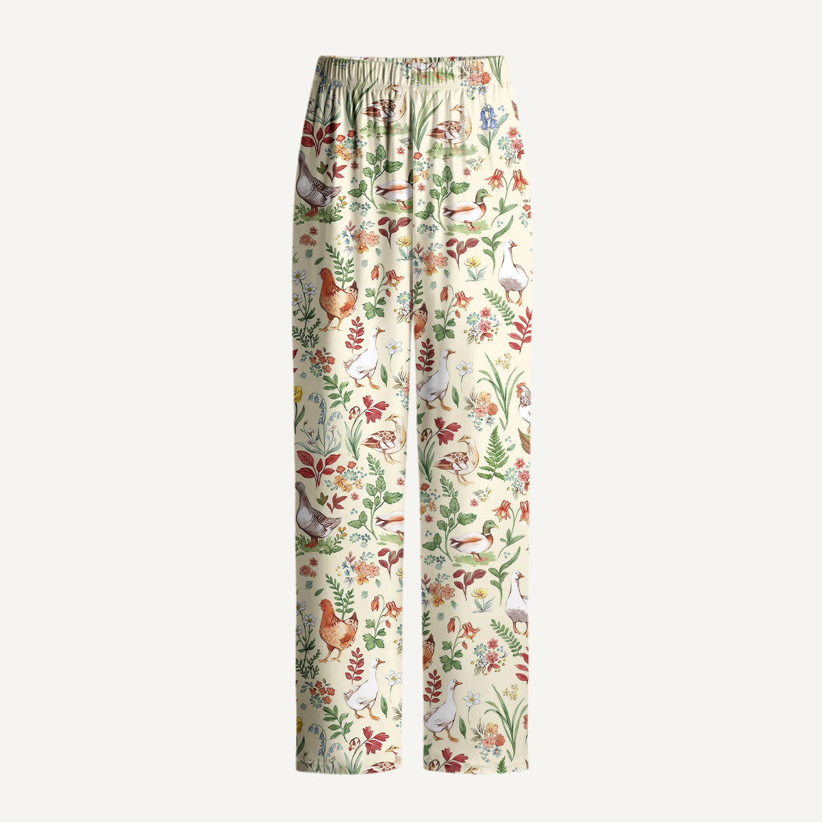 Countryside Garden Critter Print Long Pajama Set