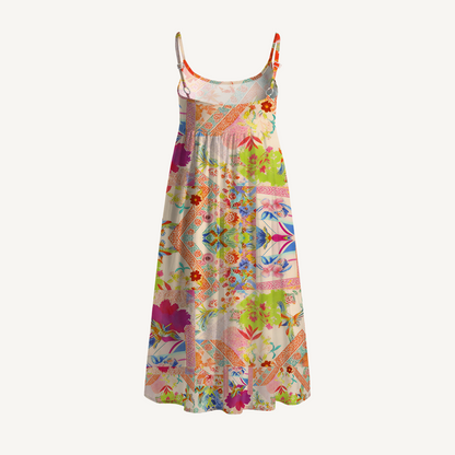 Vivid Lily Spaghetti Strap Mini Dress