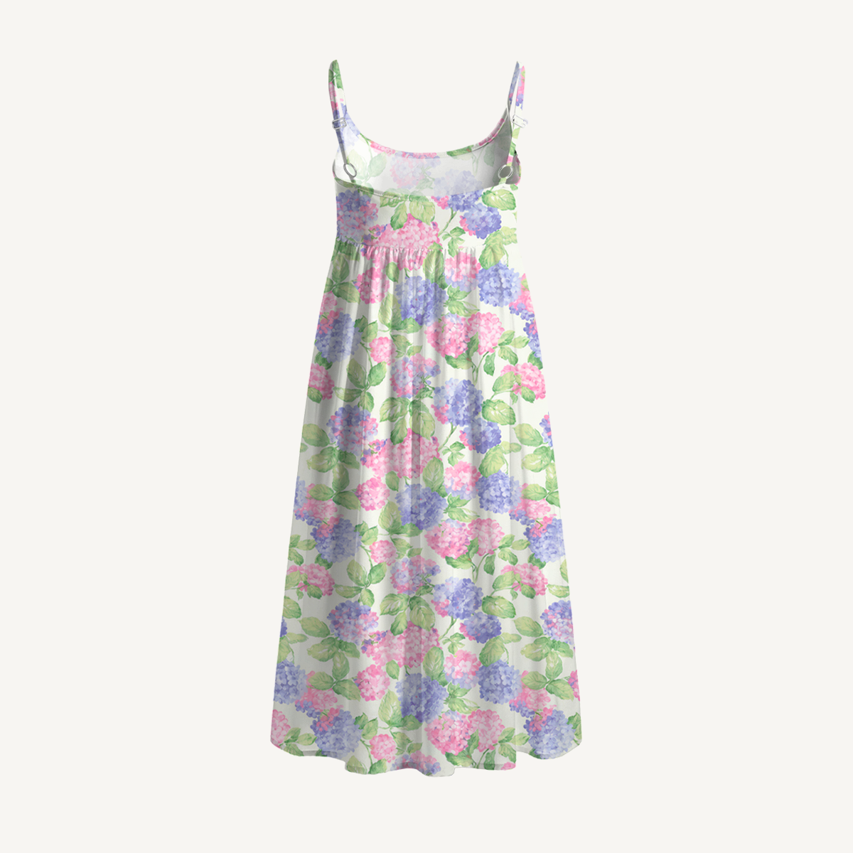 Lilac Hydrangea Spaghetti Strap Mini Dress