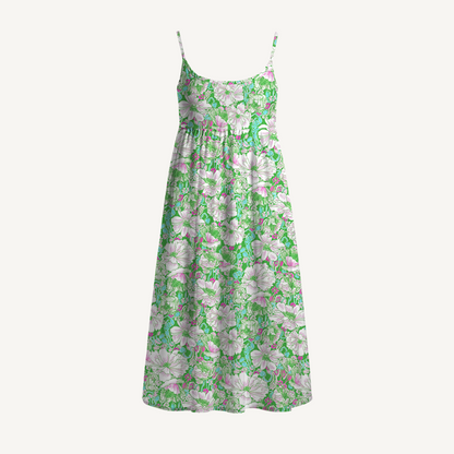 Mint Garden Spaghetti Strap Mini Dress