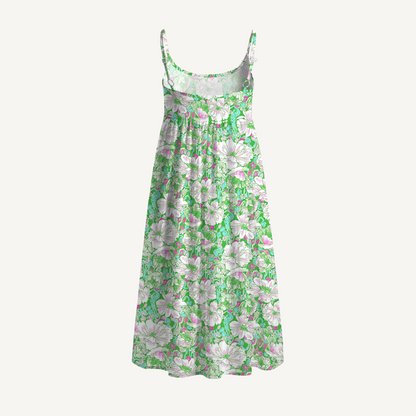 Mint Garden Spaghetti Strap Mini Dress