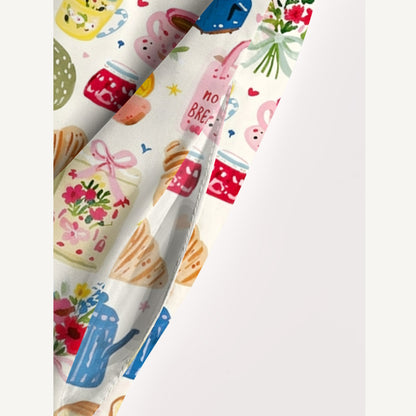 Sweet Brunch Kitchen Print Wide Straps Maxi Dress With Pockets