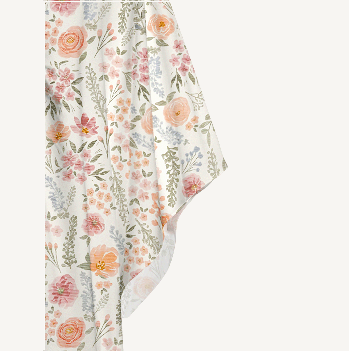 The Wild Flowers Kimono Sleeve Kaftan Dress