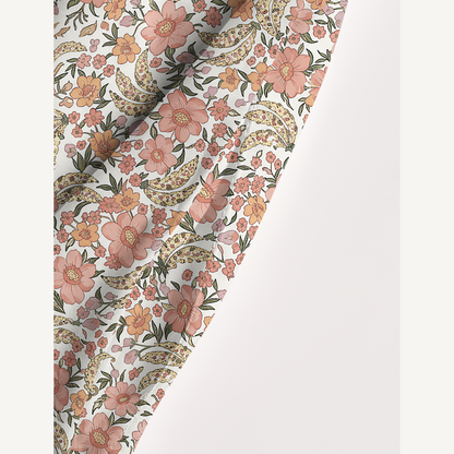 Square Neck Amber Bloom Print Wide Straps Maxi Dress With Pockets
