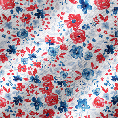 Patriotic Floral American Flag Print Kimono Wrap