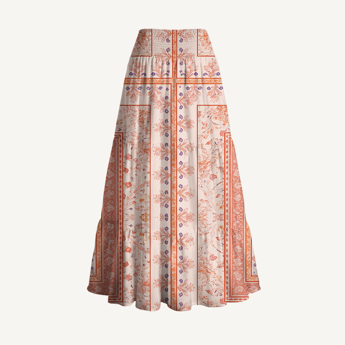 Dahlia Print Convertible Maxi Skirt & Strapless Dress