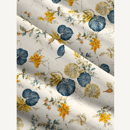 Golden Wild Botanicals Print Wide Straps Maxi Dress With Pockets