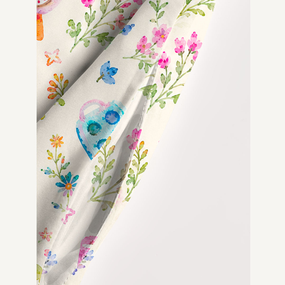 Vintage Baking Garden Print Wide Straps Maxi Dress With Pockets