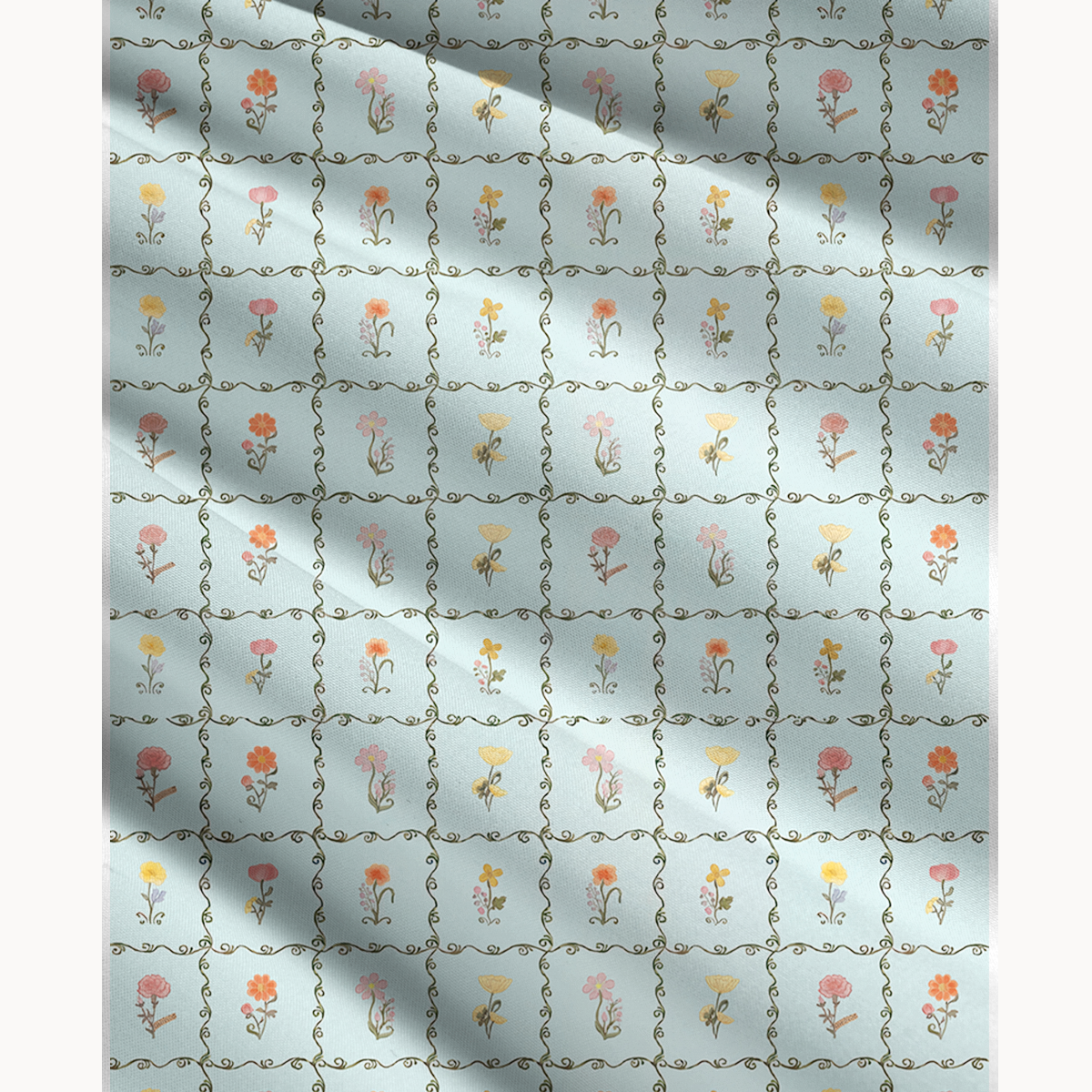 Sunny Garden Tiles Print Convertible Maxi Skirt & Strapless Dress