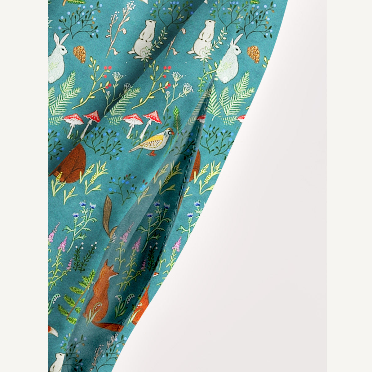 Forest Animal Print Wide Straps Maxi Dress With Pockets