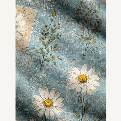 Vintage Daisy Botanical Print Ugly Cardigan Sweaters