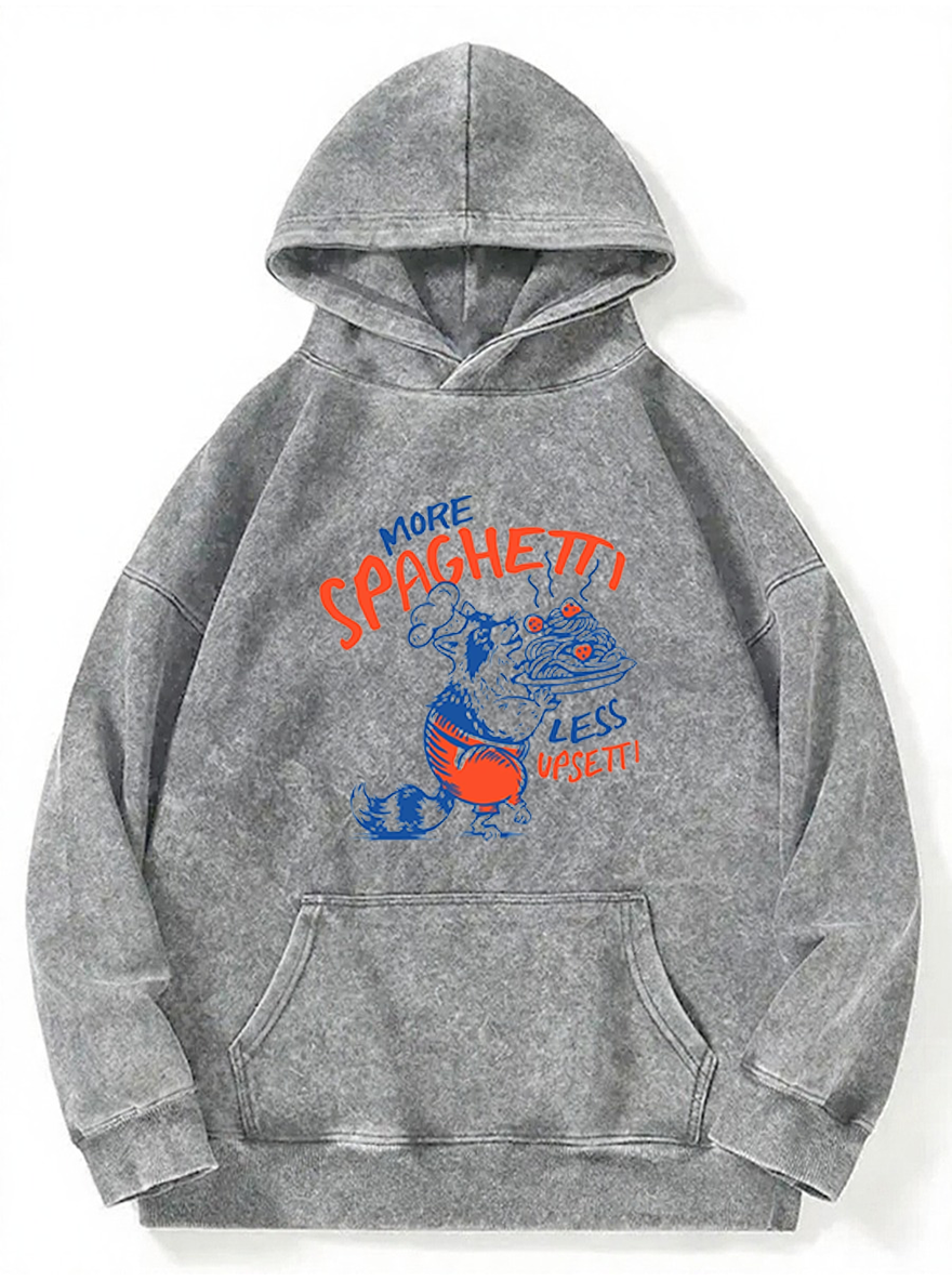 Vintage More Spaghetti Less Upsetti Washed Hoodie