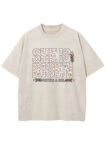 Vintage She Is Risen Washed T-Shirt