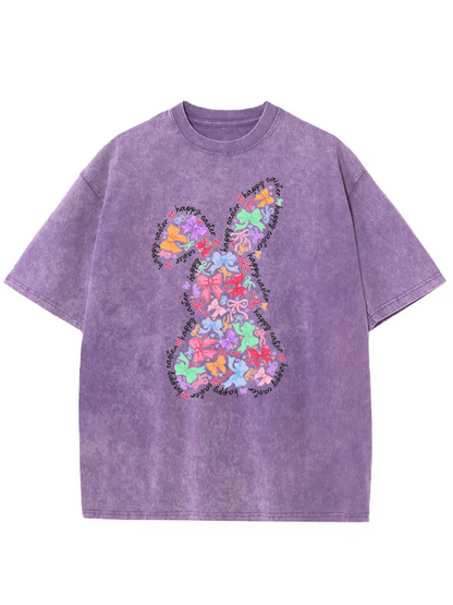 Vintage Coquette Bunny Easter Washed T-Shirt