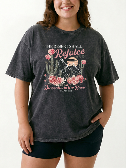 Vintage Blossom As The Rose Washed T-Shirt