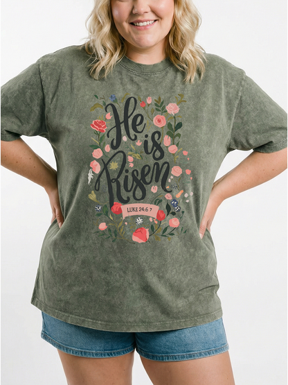 Vintage Easter Bible Verse Washed T-Shirt