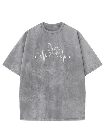 Vintage Rabbit Heartbeat Washed T-Shirt