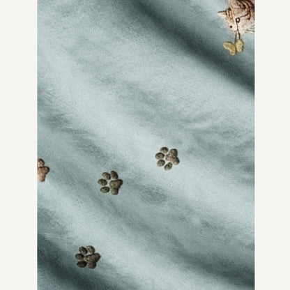 Garden Stroll Cat Print Ugly Cardigan Sweaters
