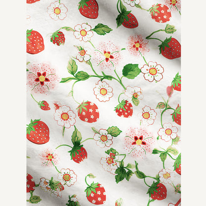 Strawberry Meadow Print Ugly Cardigan Sweaters