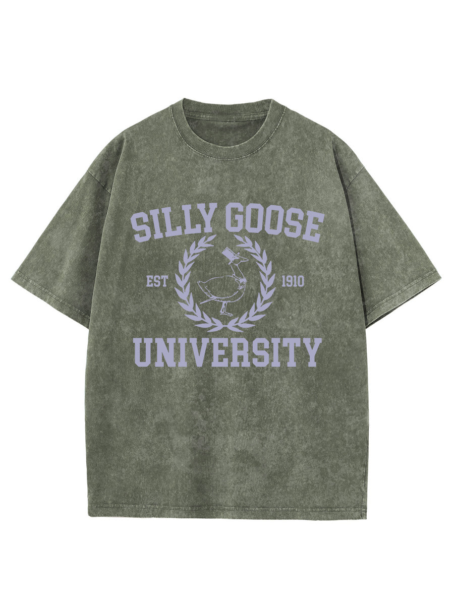 Vintage Goose University Crewneck Washed T-Shirt