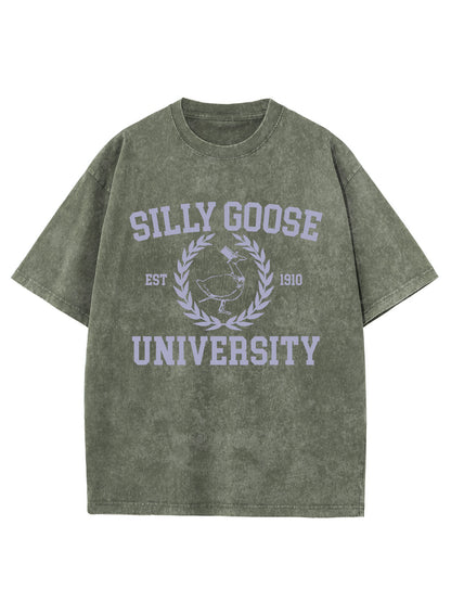 Vintage Goose University Crewneck Washed T-Shirt