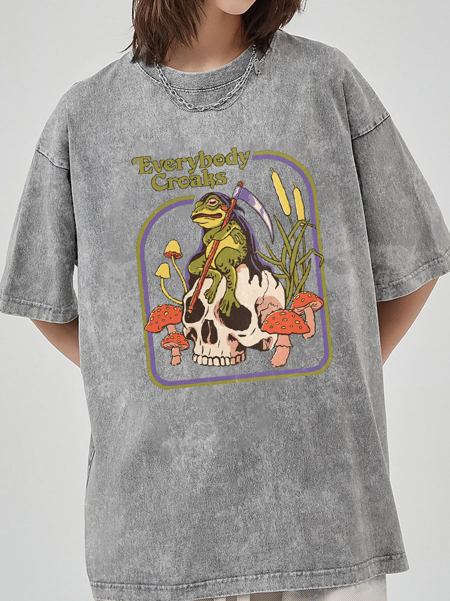 Vintage Everybodys Croaks Frog Washed T-Shirt