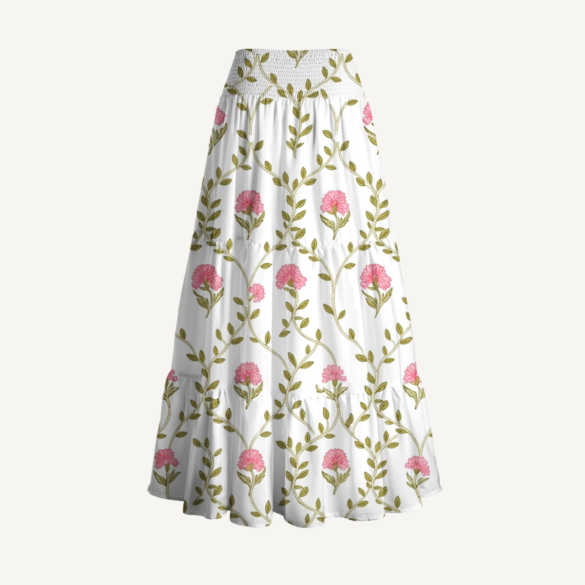 Clover Vine Whisper Print Convertible Maxi Skirt & Strapless Dress
