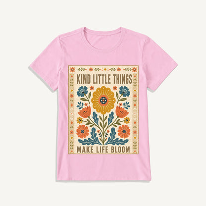 Kind Little Things Folk Bloom Print Crew Neck Cotton Tee