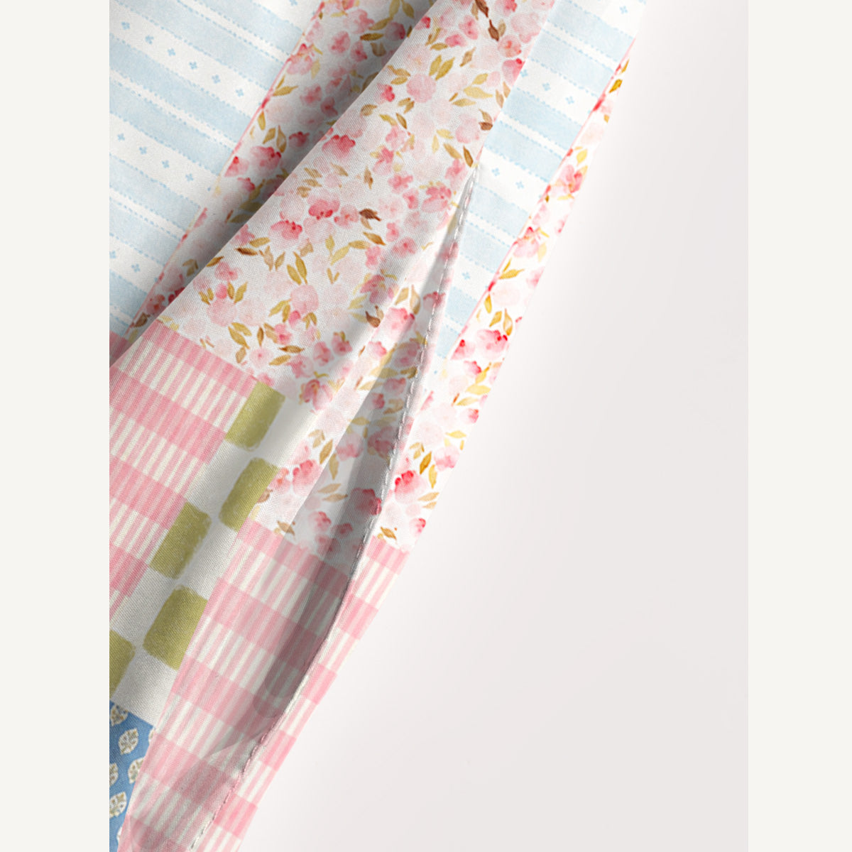 Sweet Farm Patchwork Print Wide Straps Maxi Dress With Pockets