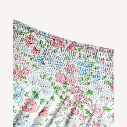 Pastel Cottage Floral Print Convertible Maxi Skirt & Strapless Dress